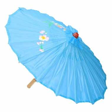 Goedkope chinese paraplu lichtblauw
