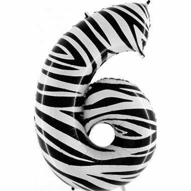 Goedkope cijfer ballon zebra