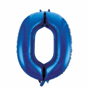 Goedkope cijfer folie ballon blauw
