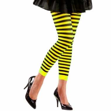 Goedkope dames legging geel zwart