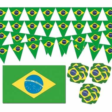 Goedkope feestartikelen brazilie versiering pakket