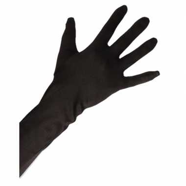Goedkope gala handschoenen lang zwart volwassenen