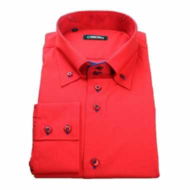 Goedkope giovanni capraro overhemd rood
