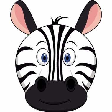 Goedkope kartonnen zebra masker kinderen