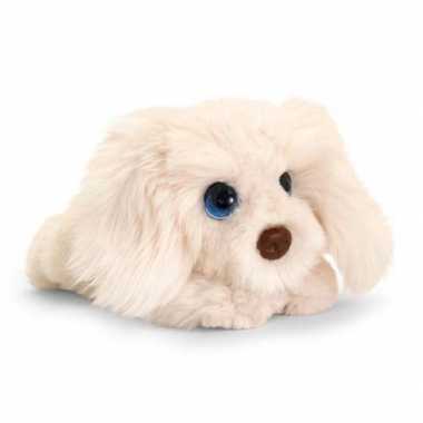 Goedkope keel toys pluche witte pup labradoodle honden knuffel