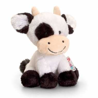 Goedkope keel toys zwart/witte pluche koe/koeien knuffel
