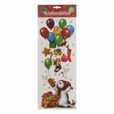 Goedkope kerst decoratie raamstickers sneeuwpop ballonnen