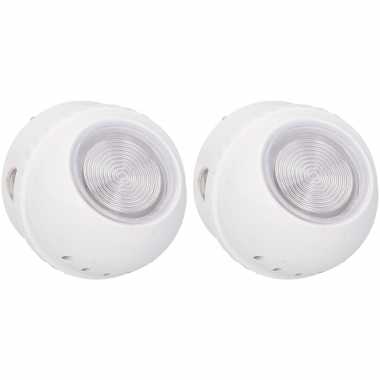 Goedkope led nachtlampjes/verlichting draaibaar wit licht pack