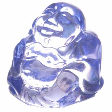 Goedkope mini lichtblauw happy boeddha beeldje