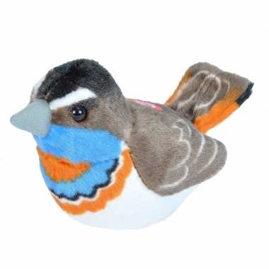 Goedkope pluche blauwborst knuffel vogel geluid speelgoed