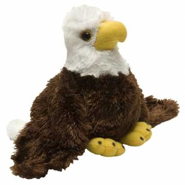 Goedkope pluche bruin/witte amerikaanse zeearend knuffel speelgoed