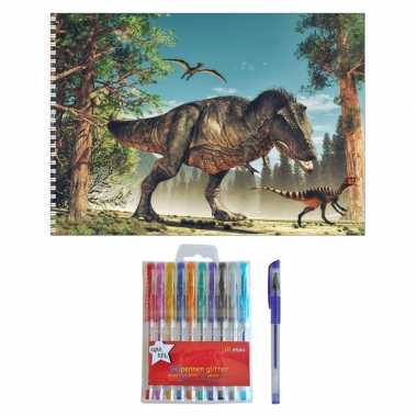 Goedkope schetsboek dinosaurussen liefhebbers a paginas gelpennen