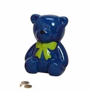 Goedkope spaarpot blauwe teddybeer