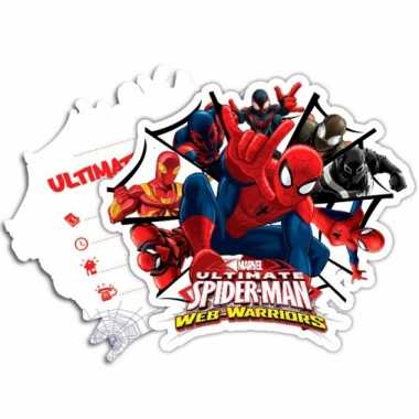 Goedkope spiderman warriors uitnodigingen stuks