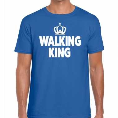 Goedkope wandel t shirt walking king blauw heren