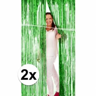 Goedkope x groene versiering folie deurgordijn