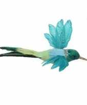 Goedkope blauwe kolibrie vogel clip decoratie