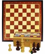 Goedkope compleet schaakspel schaakstukken schaakbord 10247273