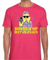 Goedkope fout paas t-shirt roze donder je pasen heren