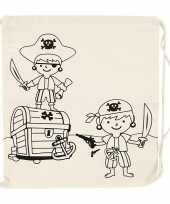 Goedkope inkleurbaar rugzakje piraat