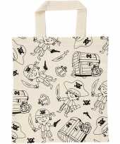 Goedkope inkleurbaar tasje piraten