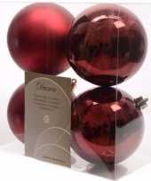 Goedkope kerst kerstballen donkerrood ambiance christmas stuks 10097368