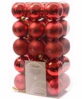 Goedkope kerst kerstballen rood mix ambiance christmas stuks 10097481