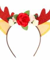 Goedkope kerst rendier gewei bloemen tiara diadeem