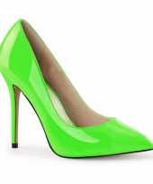 Goedkope neon groene stiletto pumps glow the dark dames