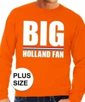 Goedkope oranje big holland fan grote maten sweater trui heren