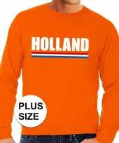 Goedkope oranje holland supporter grote maten sweater trui heren