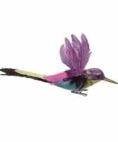 Goedkope paarse kolibrie vogel clip decoratie