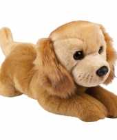 Goedkope pluche bruine golden retriever honden knuffel speelgoed