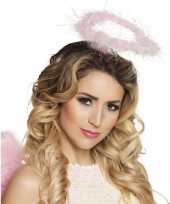 Goedkope roze engel verkleed diadeem tiara halo