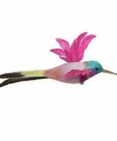 Goedkope roze kolibrie vogel clip decoratie
