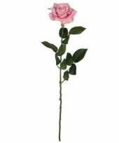 Goedkope roze roos kunstbloem 10137360