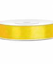 Goedkope satijn sierlint geel mm 10080430