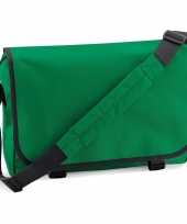 Goedkope schoudertas aktetas groen dames heren