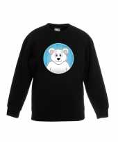 Goedkope sweater ijsbeer zwart kinderen