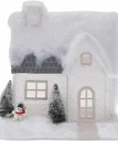 Goedkope wit kerstdorp huisje type led verlichting 10110941