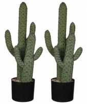 Goedkope x groene euphorbia cowboycactus kunstplanten pot