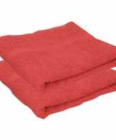 Goedkope x luxe handdoeken rood grams 10158435