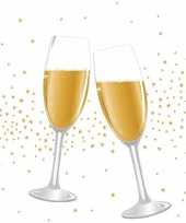 Goedkope x nieuwjaar oud nieuw servetten champagne proost 10147139