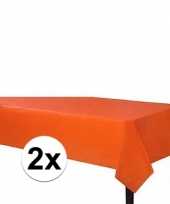 Goedkope x oranje tafelkleden plastic
