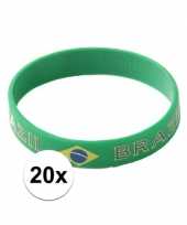 Goedkope x polsbandjes vlag brazilie 10110260