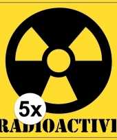 Goedkope x stuks halloween radioactive gevaren stickers
